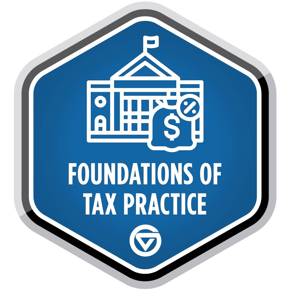 Foundations of tax practice badge.